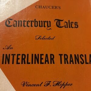 Canterbury Tales Interlinear Translation Book